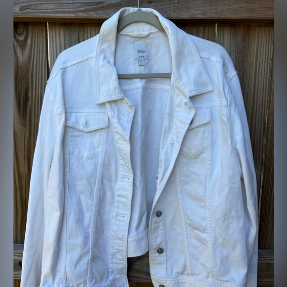 GAP Women’s White Denim Jacket XXL - Picture 4 of 15